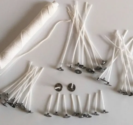 chapa o porta pabilos metálicos x 50 unidades para velas