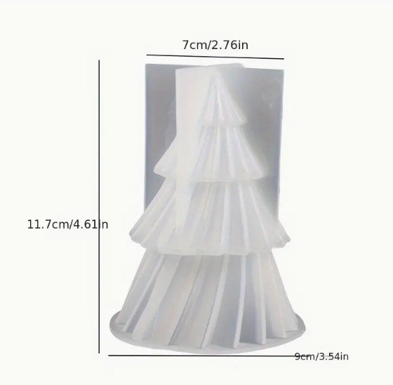 molde silicon arbolito de navidad para velas, resina y jabones