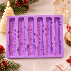 Molde de Silicona para Velas de Deseos Navideños 6 cavidades Colombia