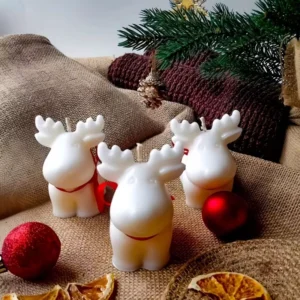 Molde Silicon Reno Navidad para Velas jabones resina 9x5cm artesanal Colombia