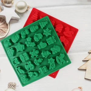 Molde Silicon Navideño 25 Figuras para Velas jabones resina 19x18cm artesanal Colombia