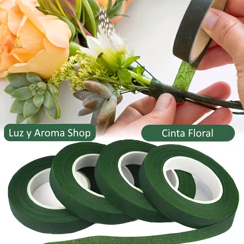 Bouquet flores vela artesanal cinta floral papel verde resultado arreglo Colombia