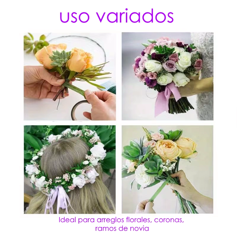 Bouquet flores vela artesanal cinta floral papel verde resultado arreglo Colombia