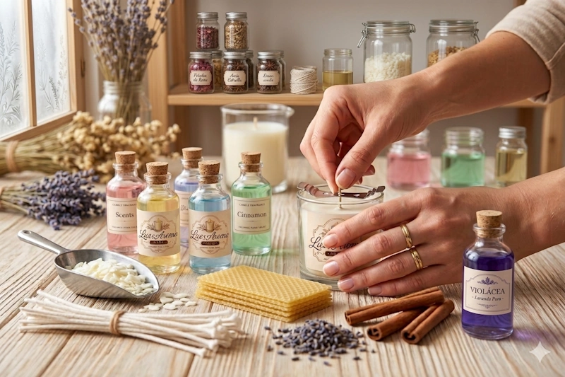 Fragancia premium para velas aromáticas 30ml base aceite Colombia