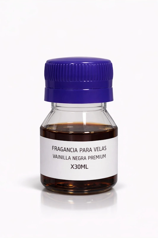 Fragancia vainilla negra para velas aromáticas premium 30ml base aceite Colombia
