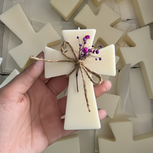 Molde Silicón Cruz de Bendición Lisa para Velas
