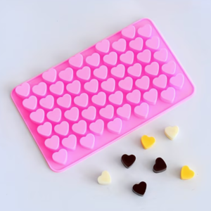 Molde Silicon Mini Corazones x 55 cavidades
