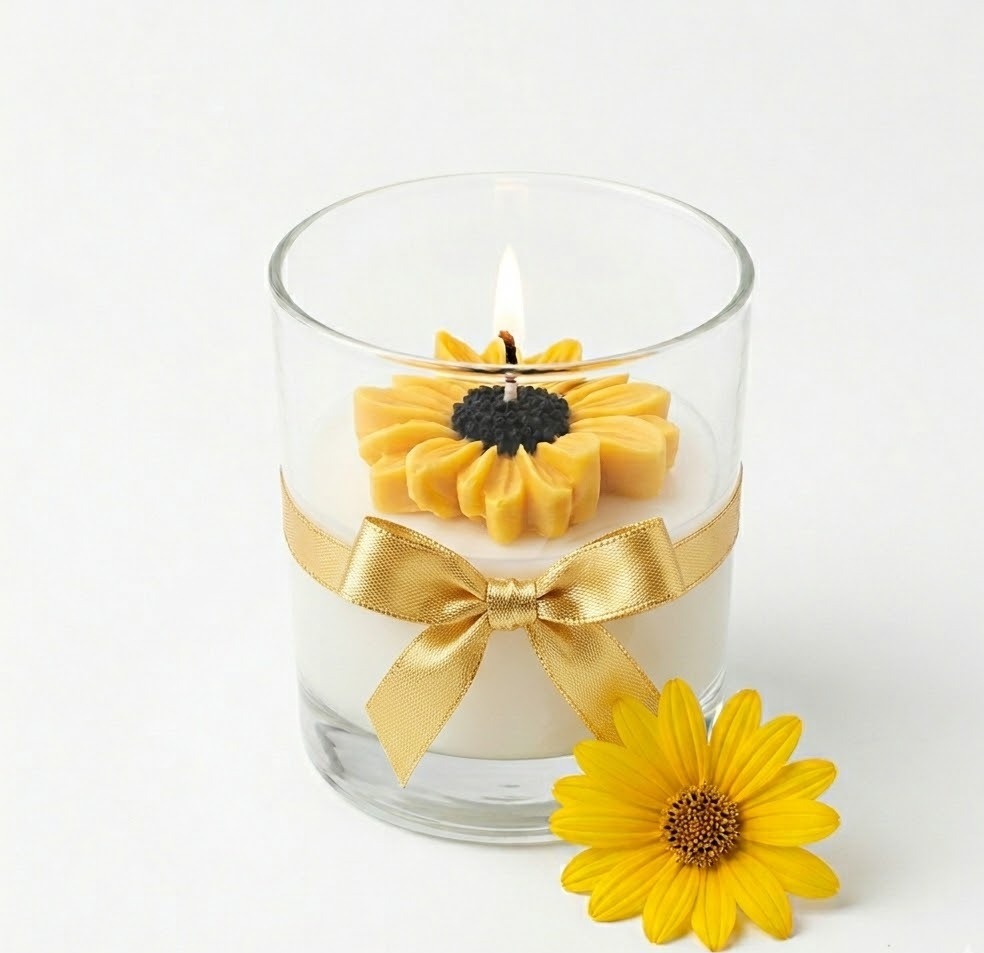 Vela Girasol En Vaso