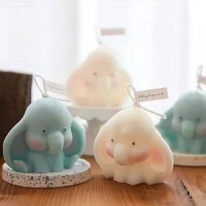 Molde Silicon Elefante Bebé para Velas Baby Shower jabones resina 7.8x7.2cm Colombia