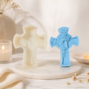 Molde Cruz Religiosa con Rostro de Jesús (INRI)