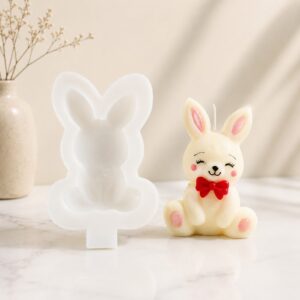 Molde Conejo en Silicona Para Velas