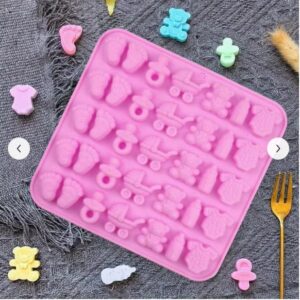 Molde de Silicona Wax Melts y Recuerdos de Baby Shower