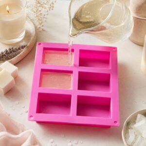 molde de silicona para jabones y velas rectangular artesanal