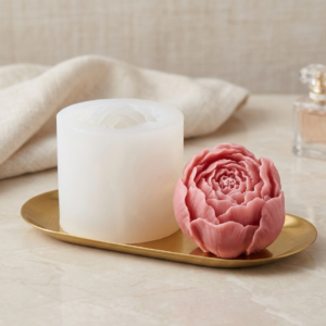 Molde de Silicona para Velas Peonía en Capullo