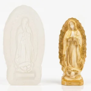Molde Silicon Virgen de Guadalupe para Velas jabones resina yeso 10x4cm Colombia